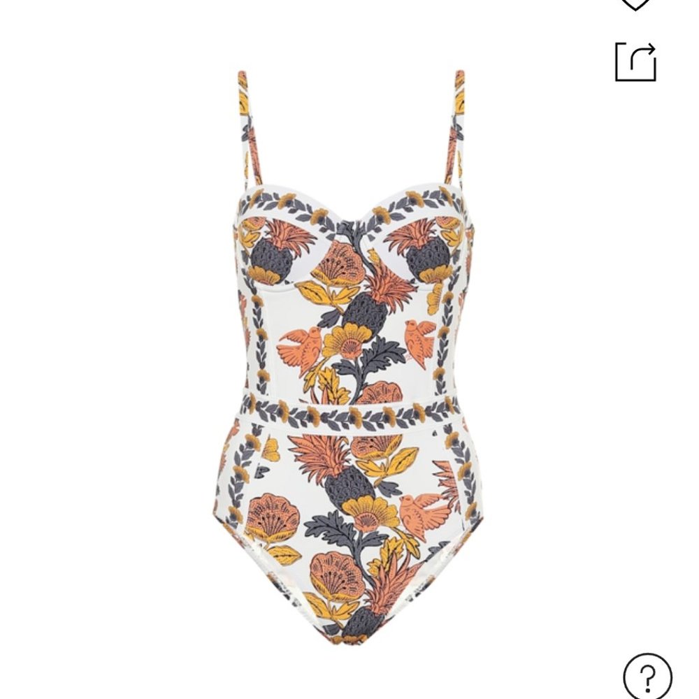 Tory Burch orange wonderland vine swimsuit